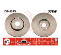 TRW Frein Ø334 Ventilé Avant Convient pour Lexus GS RC L1 S19 GRL1 GWL1