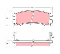 TRW GDB1018 Kit de plaquettes de frein, frein à disque pour NISSAN