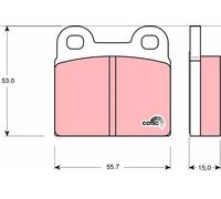 TRW GDB102 Jeu De Plaquettes De Frein Avant Alfa Romeo 1750-2000 1968- 105