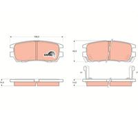 TRW GDB1127 Kit de plaquettes de frein, frein à disque pour MITSUBISHI