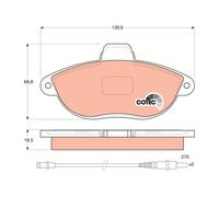 TRW GDB1216 Kit de plaquettes de frein, frein à disque pour CITROËN,FIAT,PEUGEOT
