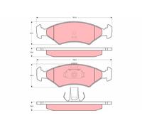 TRW GDB1222 Kit de plaquettes de frein, frein à disque pour FORD,MITSUBISHI,TVR