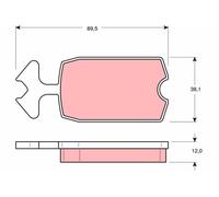 TRW GDB127 Kit de plaquettes de frein, frein à disque pour CITROËN