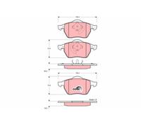 TRW GDB1275 Kit de plaquettes de frein, frein à disque pour AUDI,SEAT,SKODA,VW