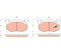 TRW GDB1305 Kit de plaquettes de frein, frein à disque pour CITROËN,CITROËN (DF-