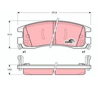 Jeu de plaquettes de frein TRW GDB1309, arrière