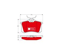 Trw GDB1330DTE - Kit de plaquettes de frein, frein à disque