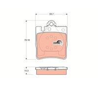 TRW GDB1334 Kit de plaquettes de frein, frein à disque pour MERCEDES-BENZ