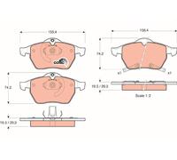 TRW GDB1342 Kit de plaquettes de frein, frein à disque pour HOLDEN,OPEL,SAAB,VAU