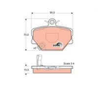 TRW GDB1365 Kit de plaquettes de frein, frein à disque pour SMART