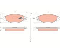 TRW GDB1402 Kit de plaquettes de frein, frein à disque pour NISSAN,RENAULT