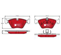 TRW GDB1404DTE Plaquette de Frein Boîte, Set de 4