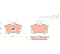 TRW GDB1415 Kit de plaquettes de frein, frein à disque pour FORD,SEAT,VW