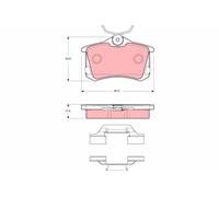 TRW GDB1416 Kit de plaquettes de frein, frein à disque pour AUDI,PEUGEOT (DF-PSA