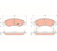 TRW GDB1420 Kit de plaquettes de frein, frein à disque pour OPEL,SUZUKI,VAUXHALL
