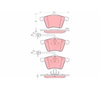 TRW Jeu de plaquettes de frein GDB1459 avant pour VW Transporter T4