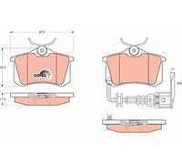 TRW GDB1475 Kit de plaquettes de frein, frein à disque pour SEAT,SKODA,VW