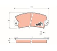 TRW GDB148 Kit de plaquettes de frein, frein à disque pour ABARTH,ALPINE,CITROËN