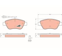 TRW GDB1482 Kit de plaquettes de frein, frein à disque pour ALFA ROMEO,CITROËN,F