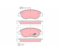 TRW GDB1484 Kit de plaquettes de frein, frein à disque pour ALFA ROMEO,FIAT,LANC