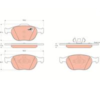 Plaquettes de frein GDB1532 TRW pour FORD FIESTA IV PUMA FOCUS I Turnier FOCUS I