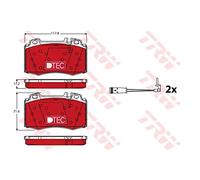 TRW GDB1543DTE Plaquette de Frein Boîte, Set de 4