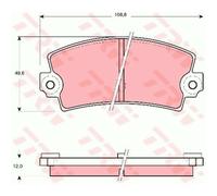 TRW GDB155 Kit Plaquettes De Frein 4x Pour Lancia Beta Spider 828_