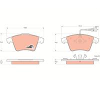 TRW GDB1555 Kit de plaquettes de frein, frein à disque pour VW