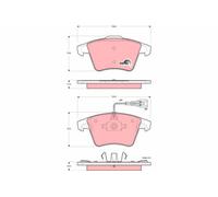 TRW GDB1556 Kit de plaquettes de frein, frein à disque pour VW