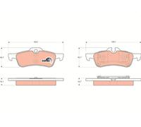 TRW GDB1561 Kit de plaquettes de frein, frein à disque pour MINI