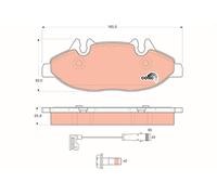 Jeu de plaquettes de frein TRW GDB1600, avant