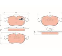 TRW GDB1613 Plaquettes de Frein Kit de 4 pour Opel Zafira/Zafira Family B (A05) 2005-2019 Essieu Avant et Autres Véhicules