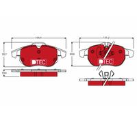 TRW GDB1613DTE Kit de plaquettes de frein, frein à disque pour CADILLAC,CHEVROLE