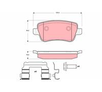 TRW GDB1638 Kit de plaquettes de frein, frein à disque pour FIAT