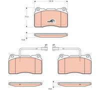 TRW GDB1648 Kit de plaquettes de frein, frein à disque pour ALFA ROMEO,LANCIA
