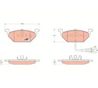 TRW GDB1658 Kit de plaquettes de frein, frein à disque pour AUDI,SEAT,SKODA,SKOD