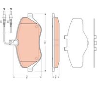 TRW GDB1663 Kit de plaquettes de frein, frein à disque pour CITROËN,PEUGEOT