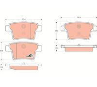 TRW GDB1665 Kit de plaquettes de frein, frein à disque pour BYD,FORD,FORD (CHANG
