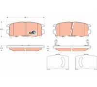 TRW GDB1716 Kit de plaquettes de frein, frein à disque pour CHEVROLET,CHEVROLET