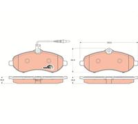 TRW GDB1718 Kit de plaquettes de frein, frein à disque pour CITROËN,FIAT,PEUGEOT