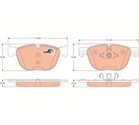 TRW GDB1726 Kit de plaquettes de frein, frein à disque pour BMW