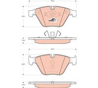 TRW GDB1729 Kit de plaquettes de frein, frein à disque pour BMW,BMW (BRILLIANCE)