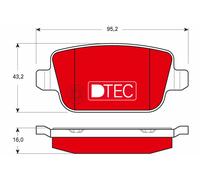 TRW GDB1732DTE Kit de plaquettes de frein, frein à disque pour FORD,FORD AUSTRAL