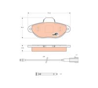 TRW GDB1745 Kit de plaquettes de frein, frein à disque pour CHEVROLET,FIAT,FORD