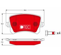 TRW GDB1763DTE Kit de plaquettes de frein, frein à disque pour AUDI,AUDI (FAW),S