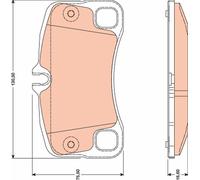 TRW GDB1792 Kit de plaquettes de frein, frein à disque pour PORSCHE