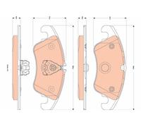 TRW Kit de plaquettes de frein à disque GDB1833 – avant pour Ford Focus II