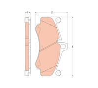 Plaquettes de frein GDB1863 TRW pour PORSCHE 911 Décapotable 911
