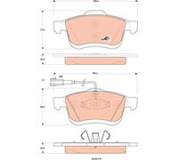 TRW GDB1865 Kit de plaquettes de frein, frein à disque pour CHRYSLER,FIAT,LANCIA