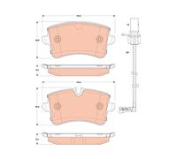 TRW GDB1866 Kit de plaquettes de frein, frein à disque pour AUDI,AUDI (FAW),VW (